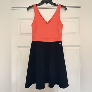 Salmon and Black Guess Dress